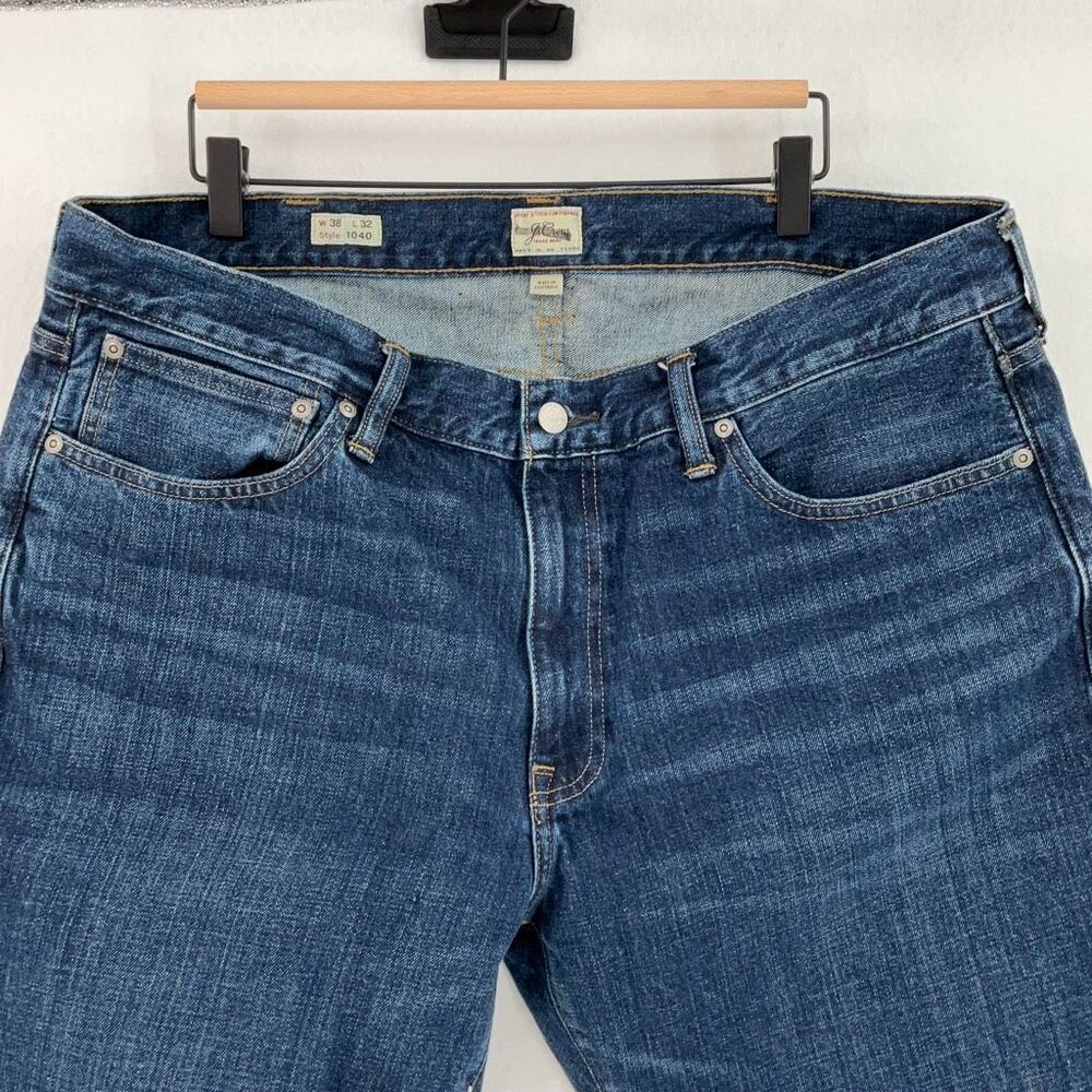 J. Crew Blue Denim 1040 Athletic Tapered Leg Jeans Size 38x32 - Picture 3 of 12
